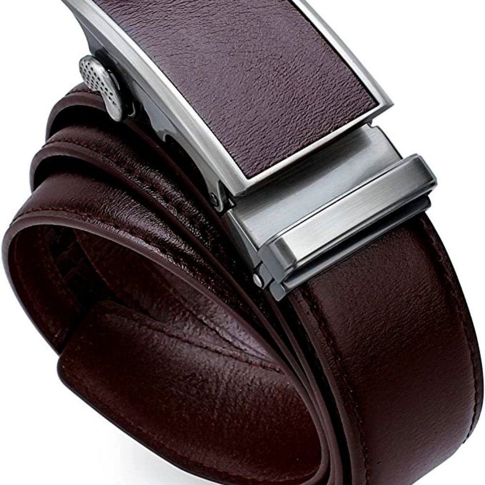 Men Ratchet Leather Belt